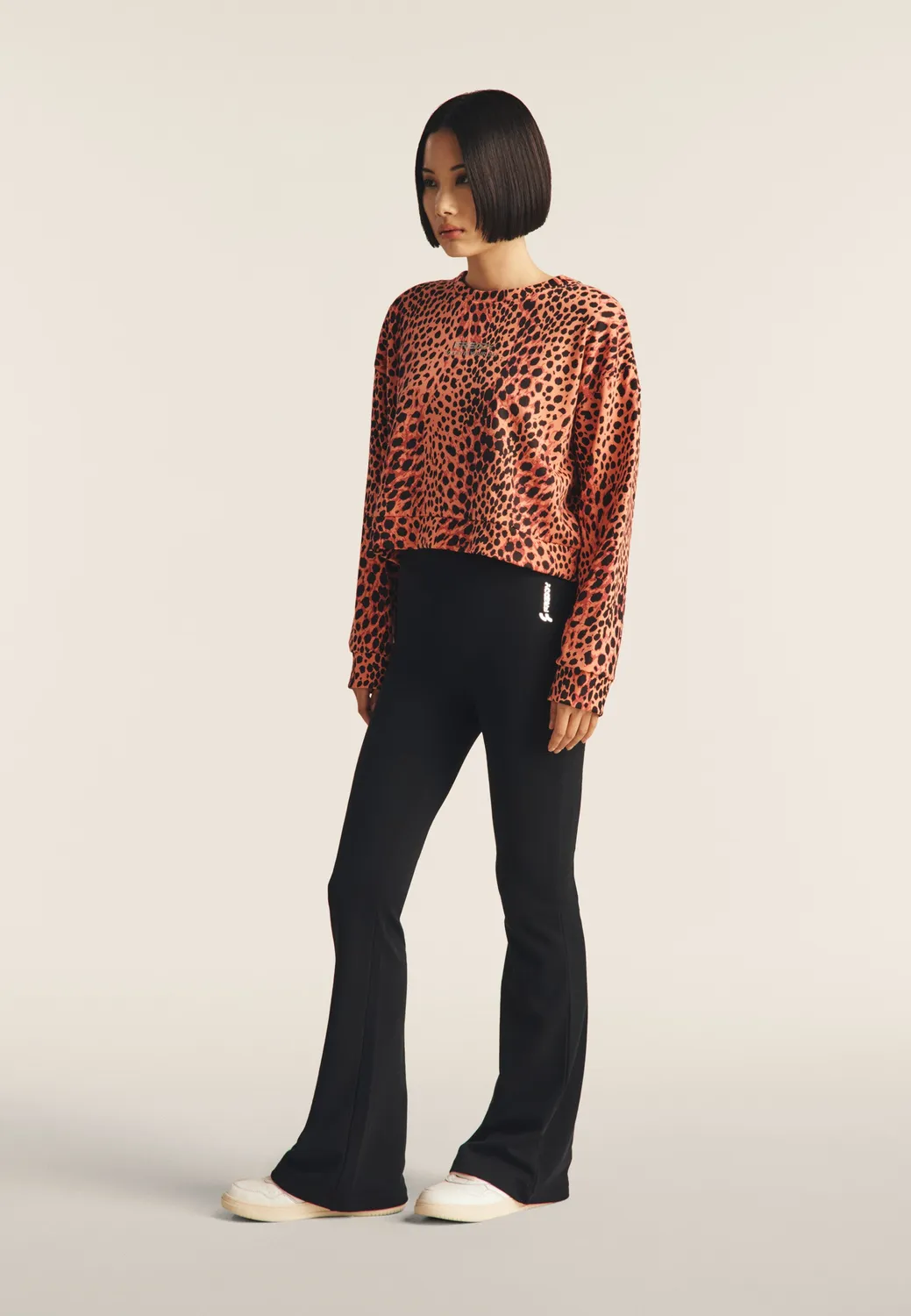 Freddy Cropped Sweatshirt Comfort Fit Leo Pink French Terry