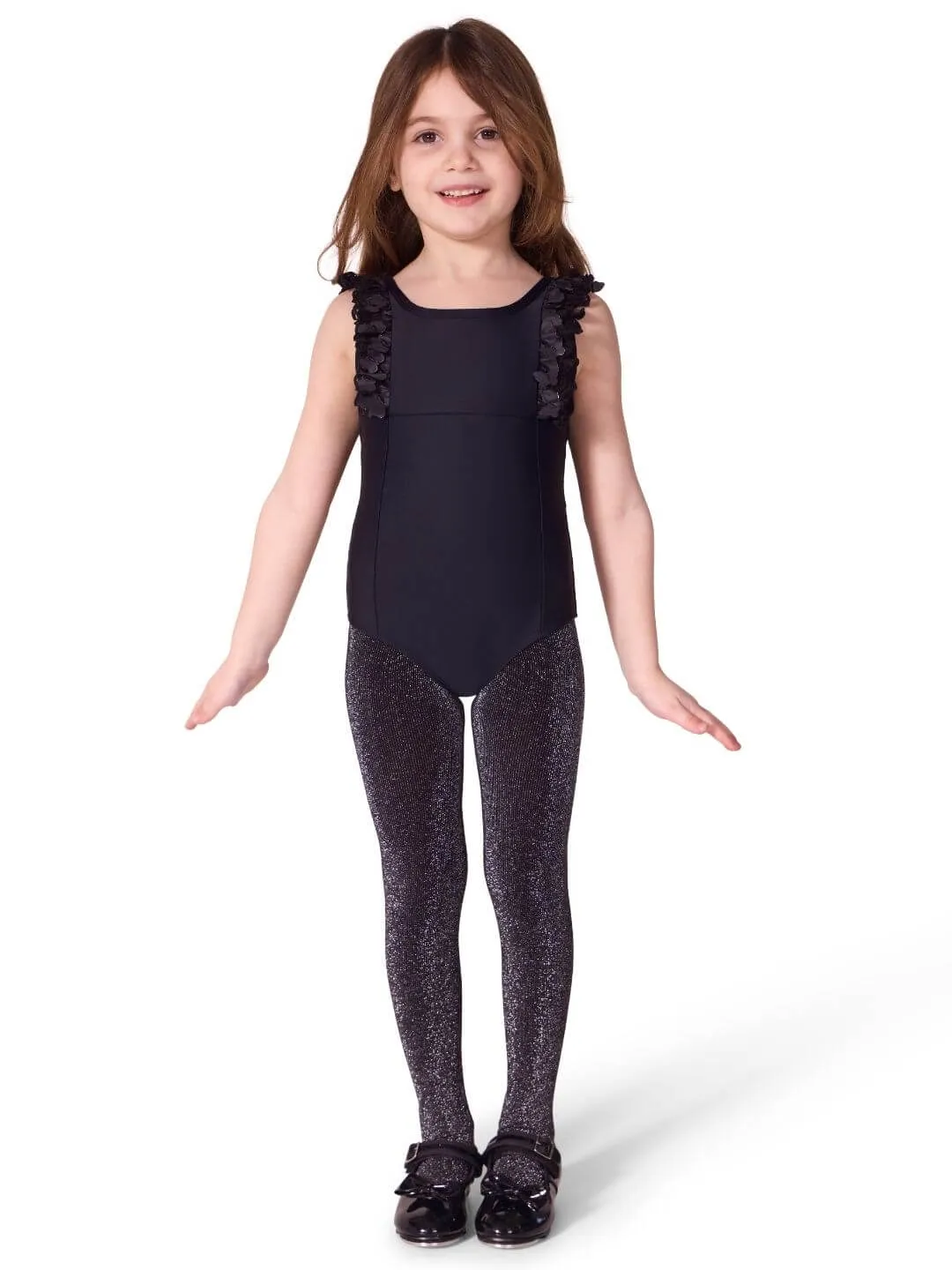 Capezio Flutter Butterfly Kinder Ballettanzug Schwarz