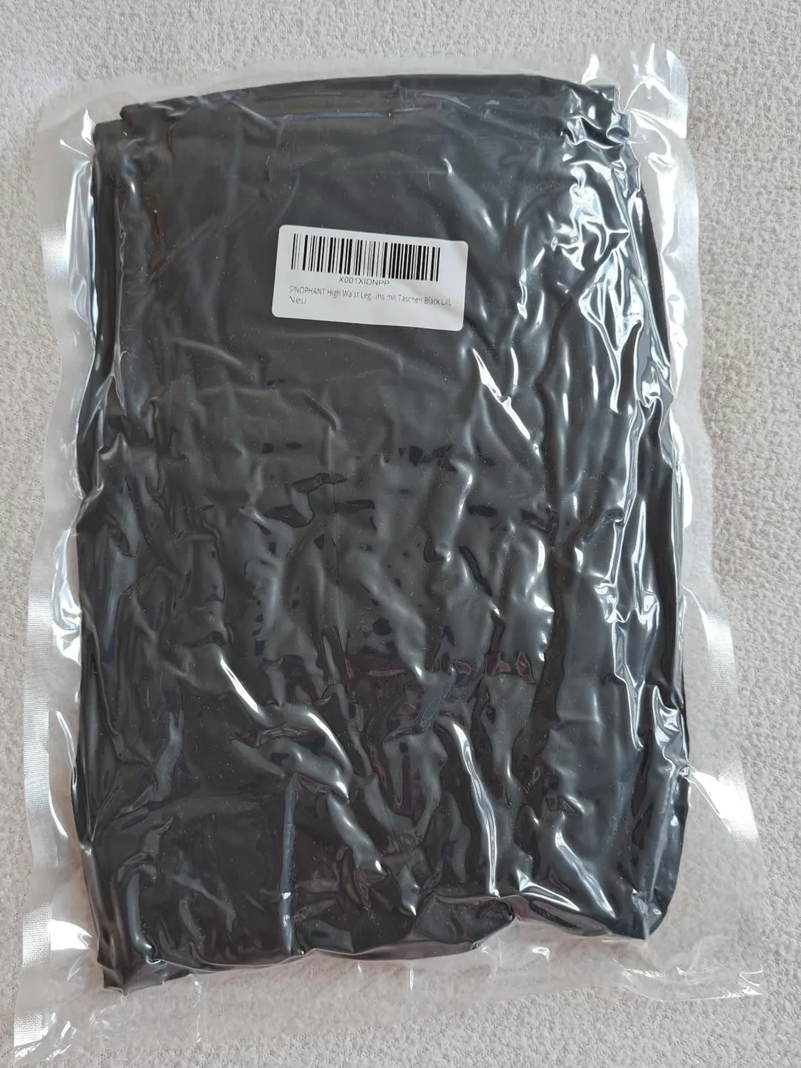 SINOPHANT High Waist 3/4 Leggings Damen schwarz mit Taschen