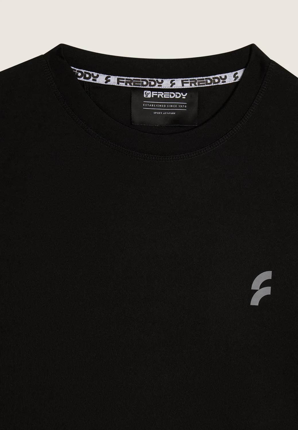 Freddy Herren Funktionsshirt Schwarz Mesh atmungsaktiv