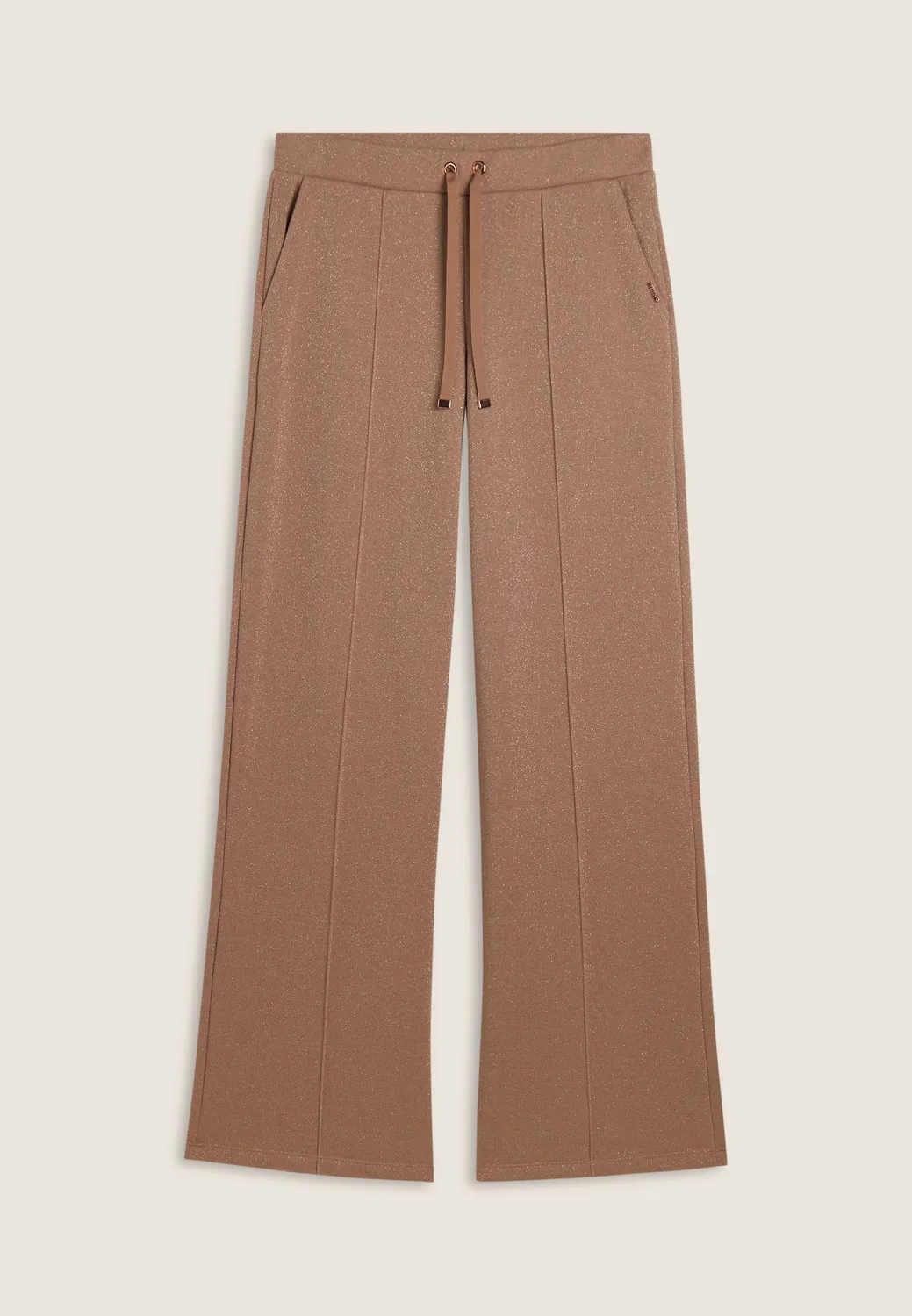 Freddy Damen Wide Leg Hose Mélange Lurex Chanterelle