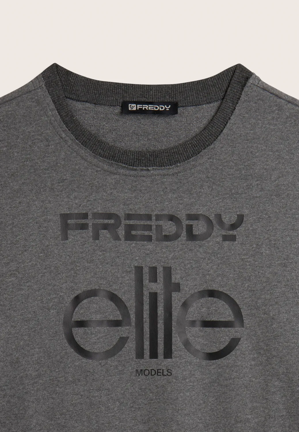 Freddy Cropped Sweatshirt Damen grau meliert