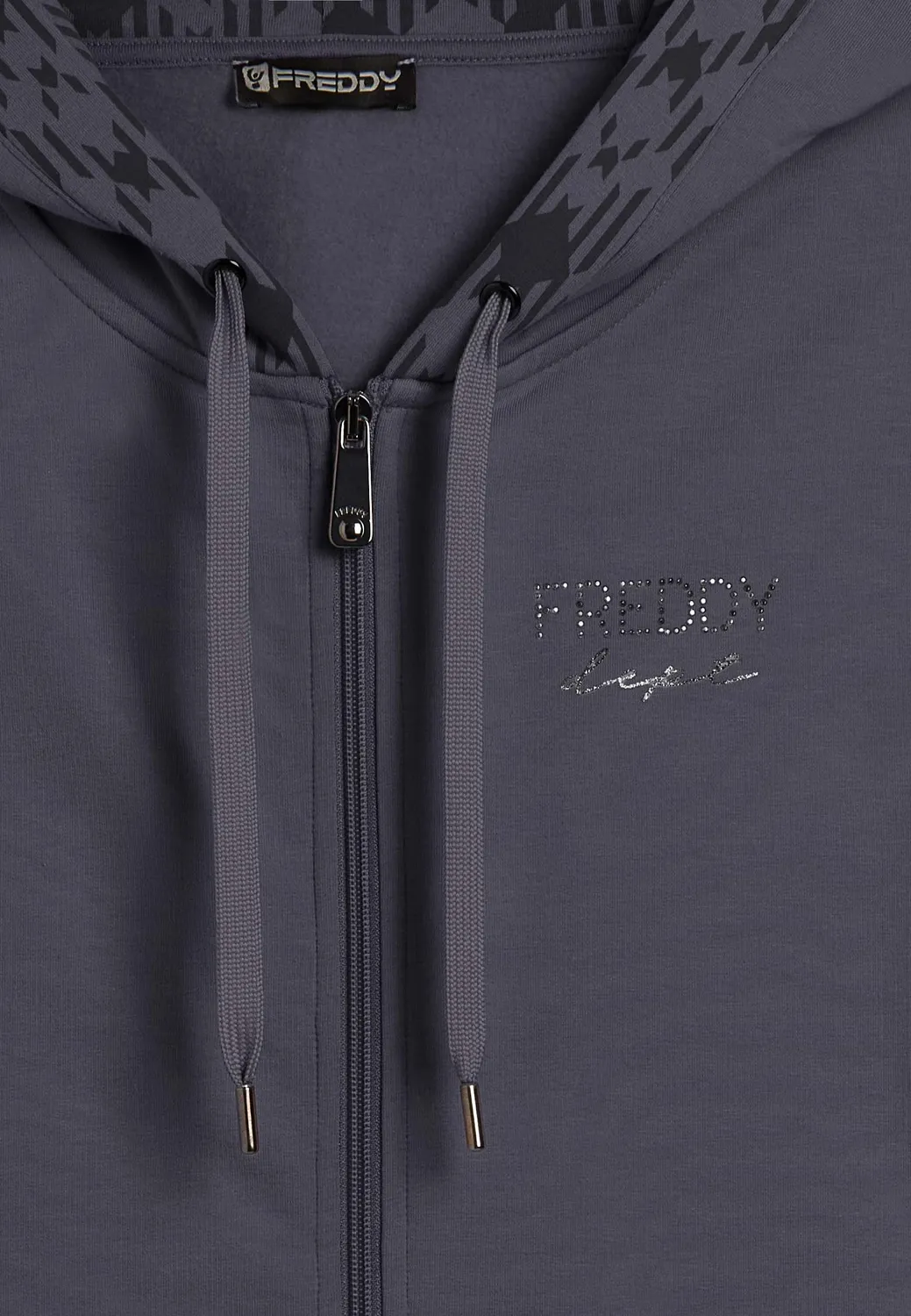 Freddy Zip-Hoodie Turbulence Kapuze gemustert