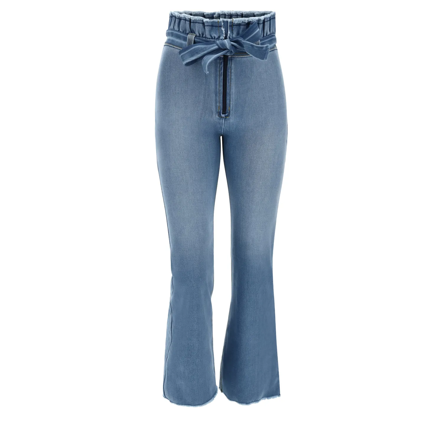 Freddy WR.UP Flare 7/8 Jeans hellblau Gürtel formend