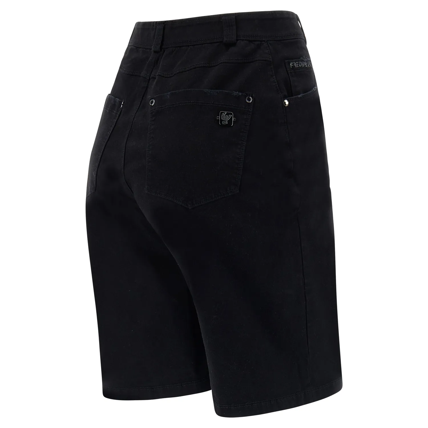 Freddy Black Bermuda Denim Shorts schwarz