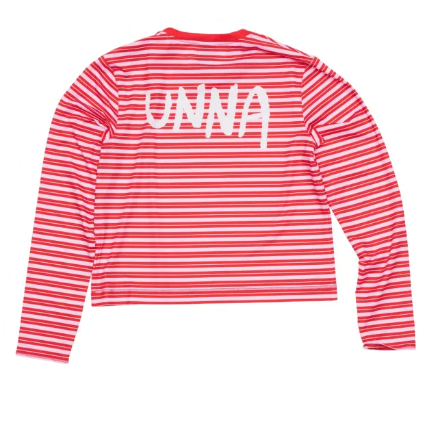 UNNA Striped LS W Laufshirt Turbo Rose langarm atmungsaktiv