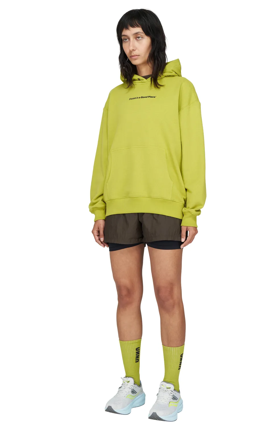 UNNA Slow Motion Hoodie W Golden Green Bio-Baumwolle