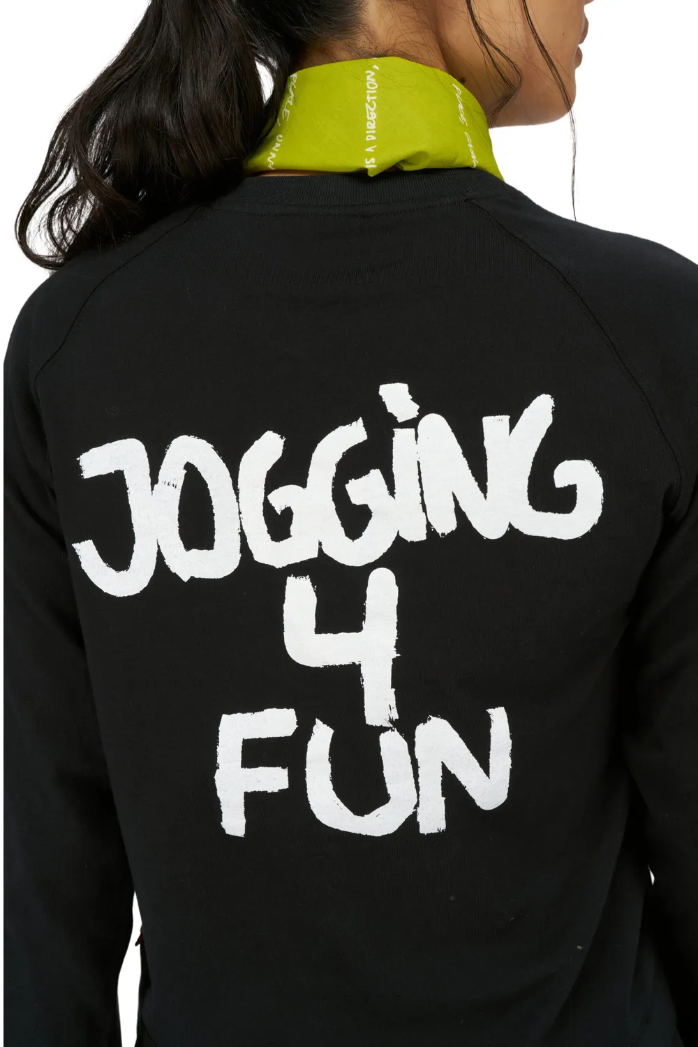 UNNA Jogging 4 Fun LS Langarmshirt Damen Schwarz Bio-Baumwolle