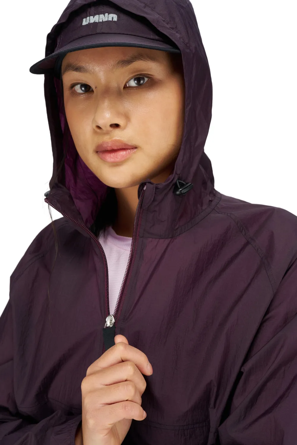 UNNA Smiles Run Jacket W Laufjacke Aubergine winddicht