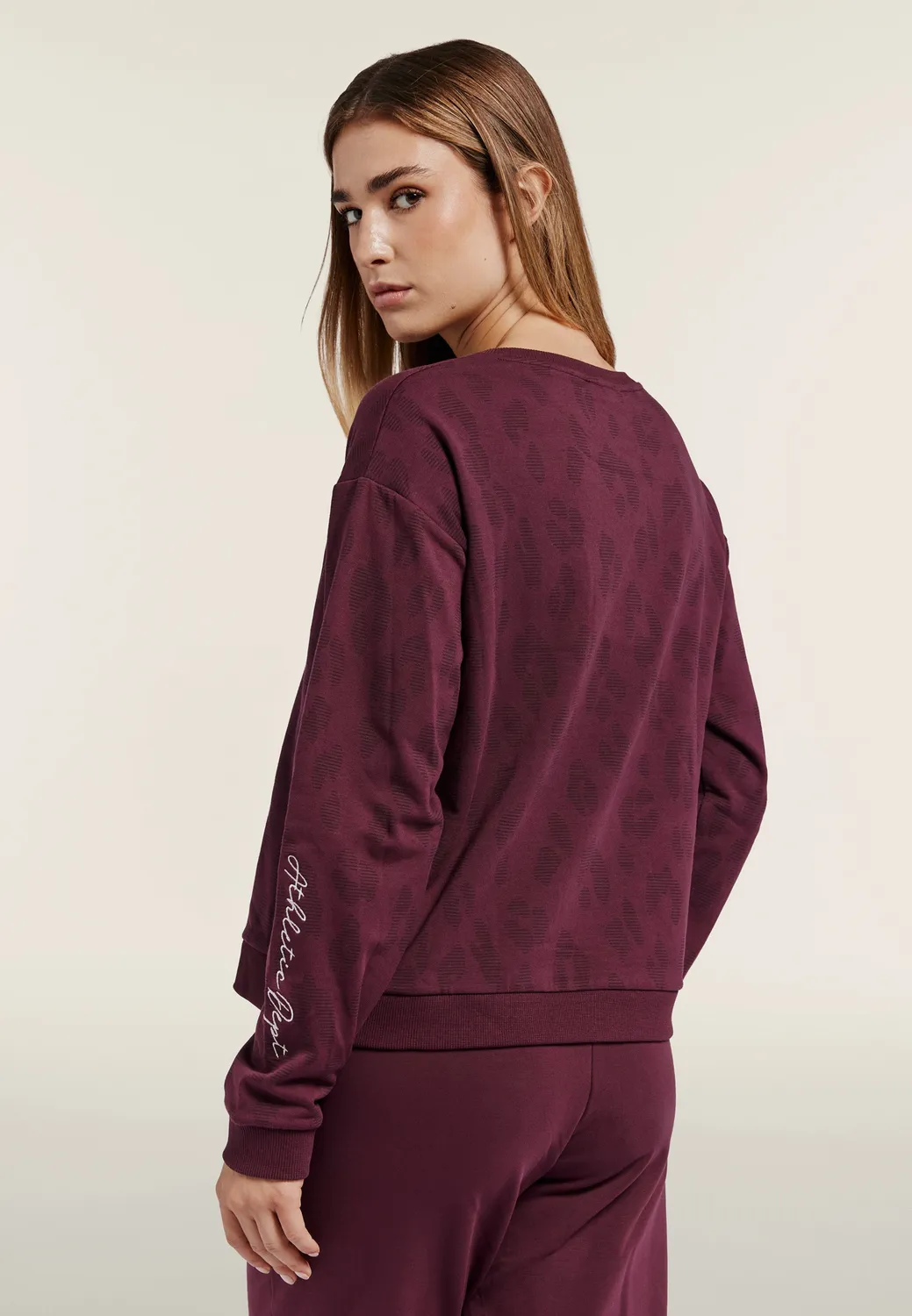 Freddy Leopard Sweatshirt Damen Schwarz Baumwolle Regular Fit