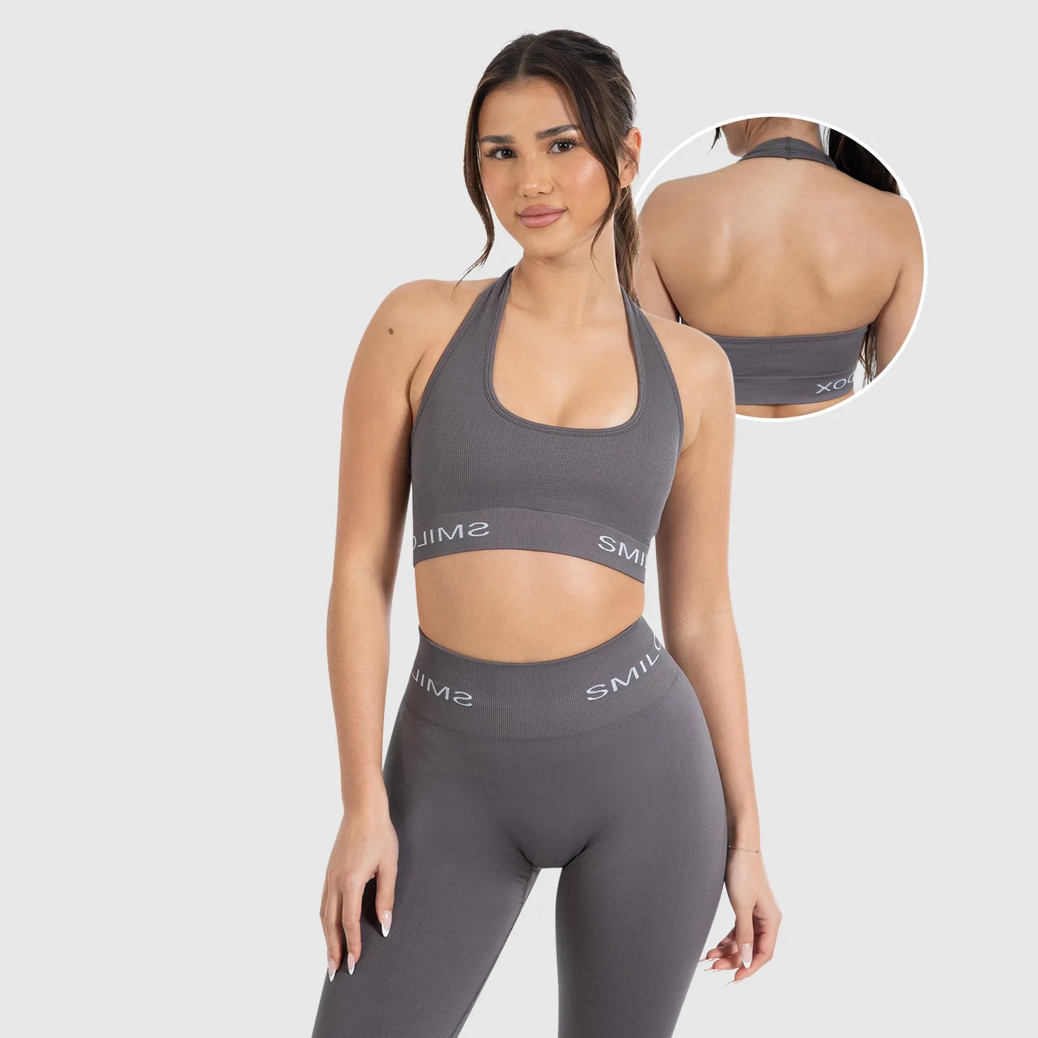 Smilodox Sorea Azura Sport-BH Schwarz Neckholder