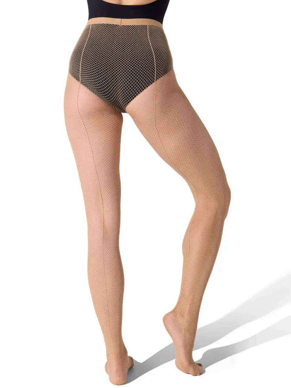 Capezio 3408 Classic Netzstrumpfhose Schwarz Naht