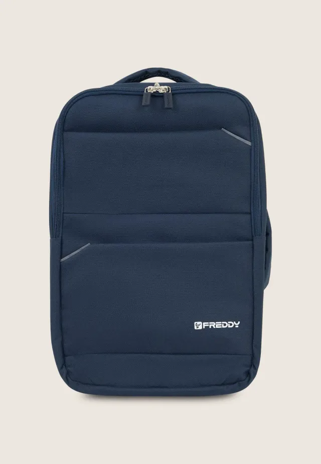 Freddy Rucksack erweiterbar Blau 25 cm Trolleyband