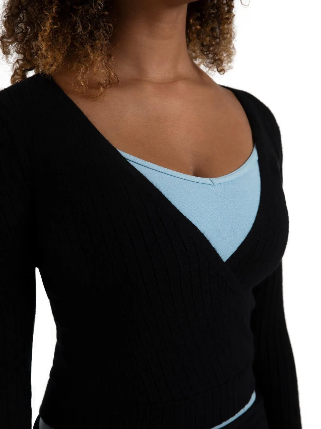 Capezio Harmonie CK11002WD Crossover Pullover Schwarz Langarm