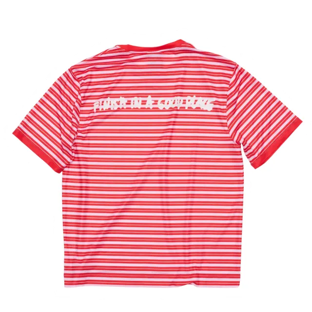 UNNA Wavy Tee Striped Laufshirt Turbo Rose atmungsaktiv