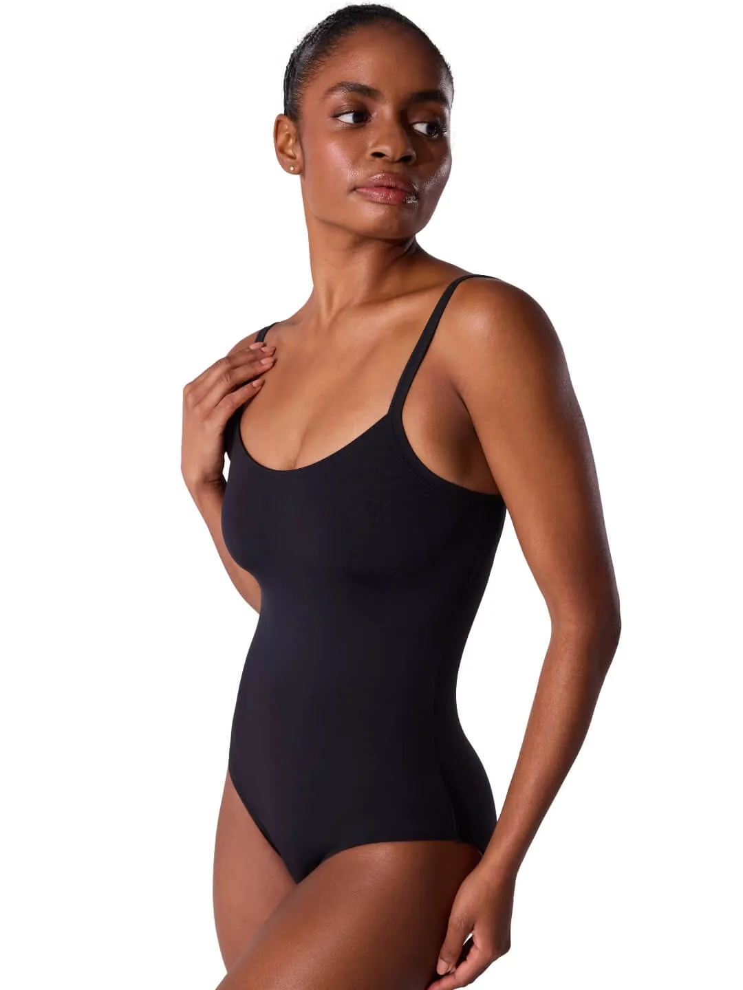 Capezio Soft Elegance EL102W Ballett-Trikot Schwarz mit BH