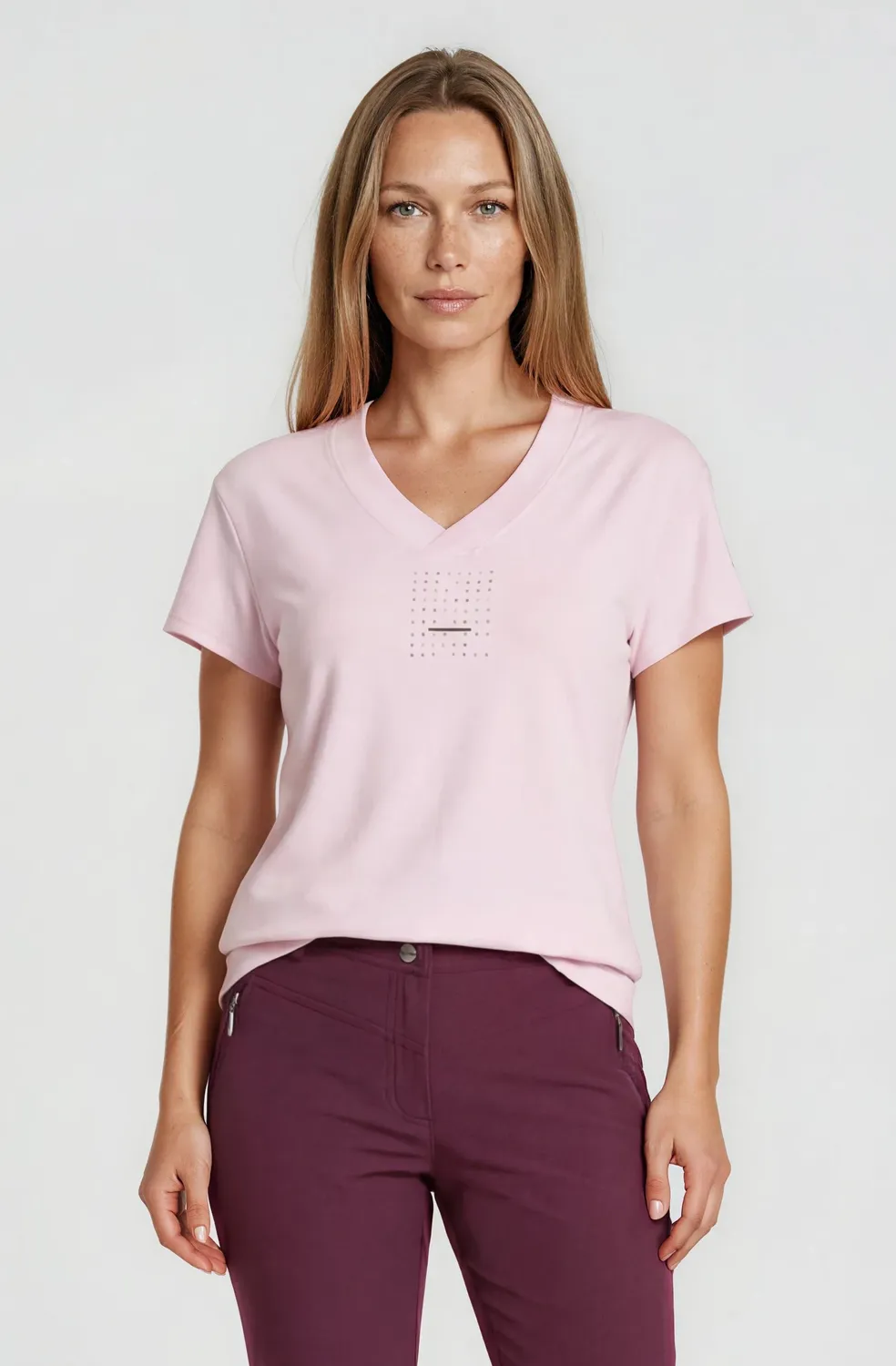 LPO Silva Funktionsshirt rosa V-Ausschnitt