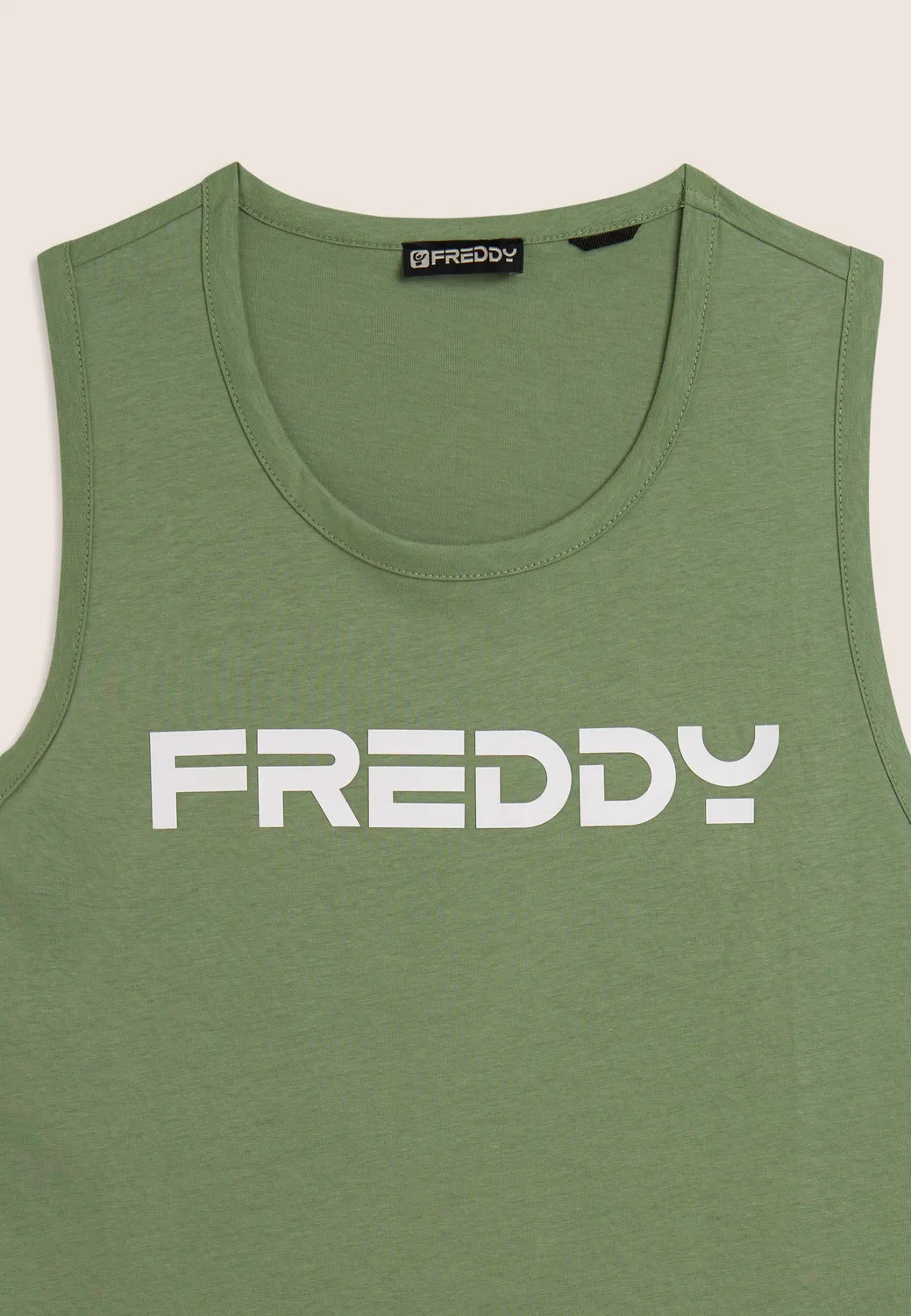 Freddy Tanktop Damen Baumwolle Racerback Schwarz blickdicht
