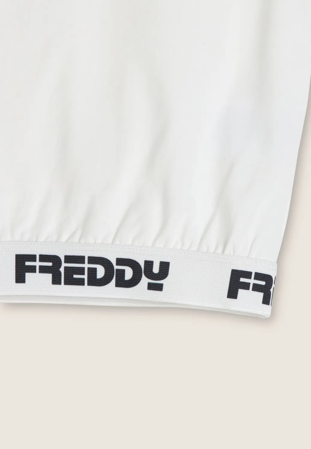 Freddy Crop Top Mädchen Jacquardbund Schwarz