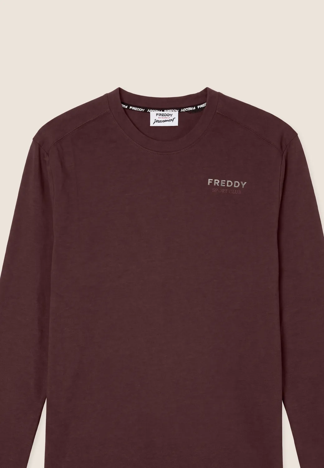 Freddy Herren Langarmshirt Baumwolle Navy Sport Club