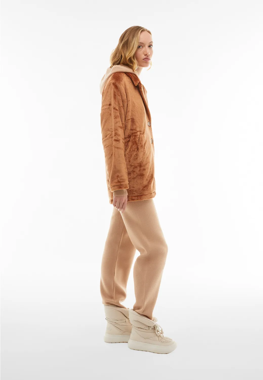 Freddy Teddy Mantel Oversize Thrush Plüsch warm