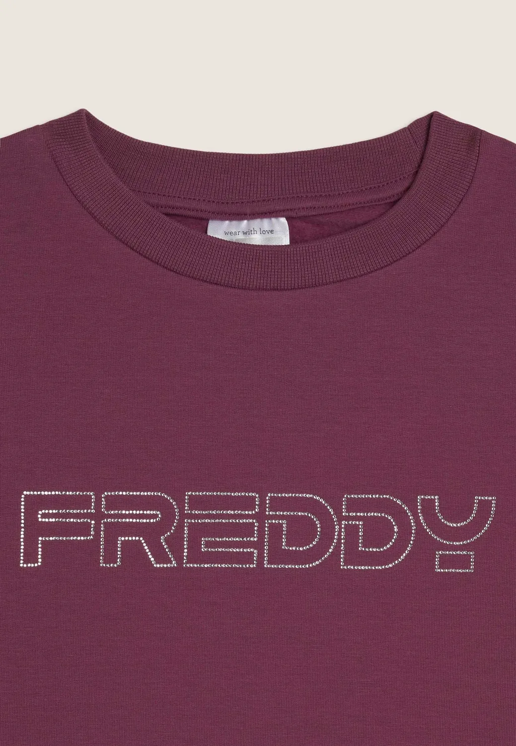 Freddy Junior Sweatshirt Rundhals Nero Strass 4-16 Jahre