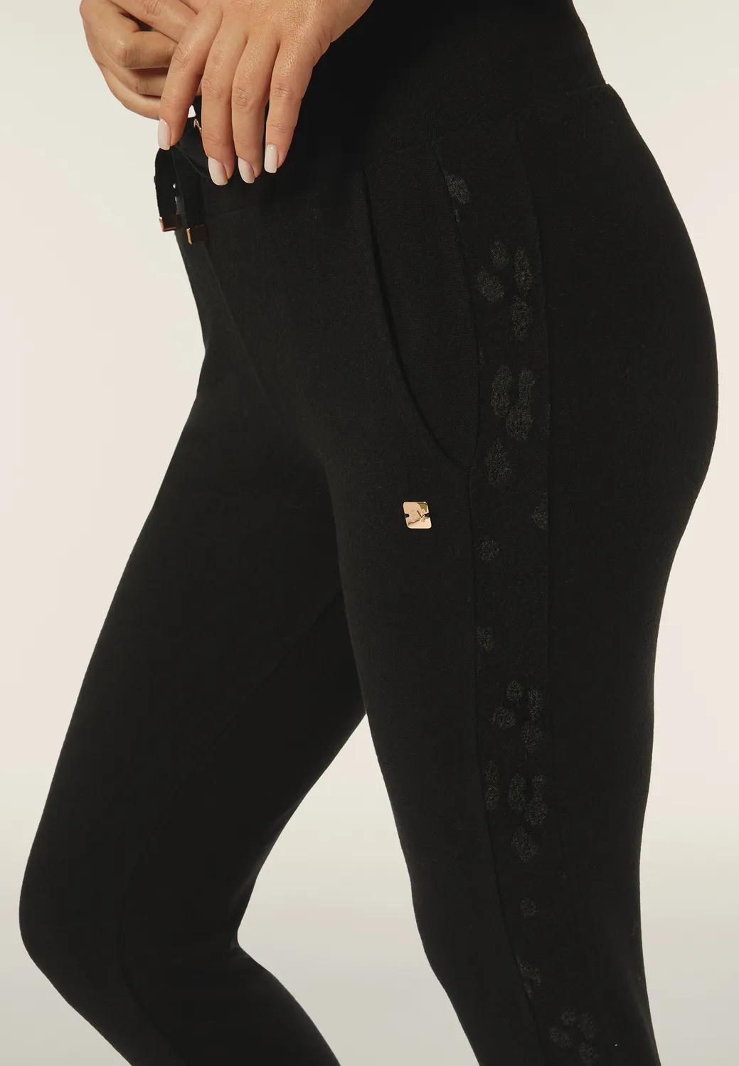 Freddy Damen Jogginghose Tricot Animalier Fawn