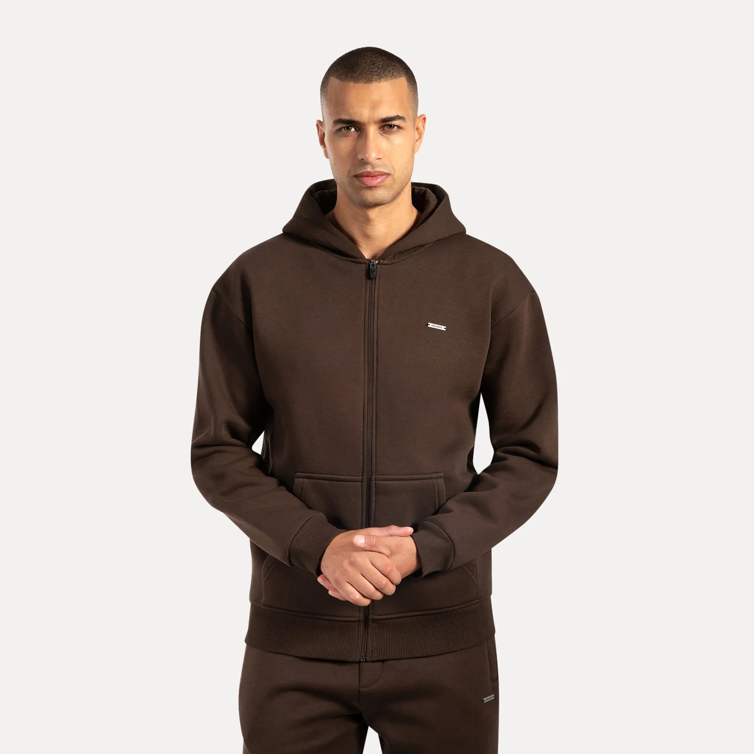 Smilodox Sorea Ilyas Zip-Hoodie Herren Schwarz blickdicht