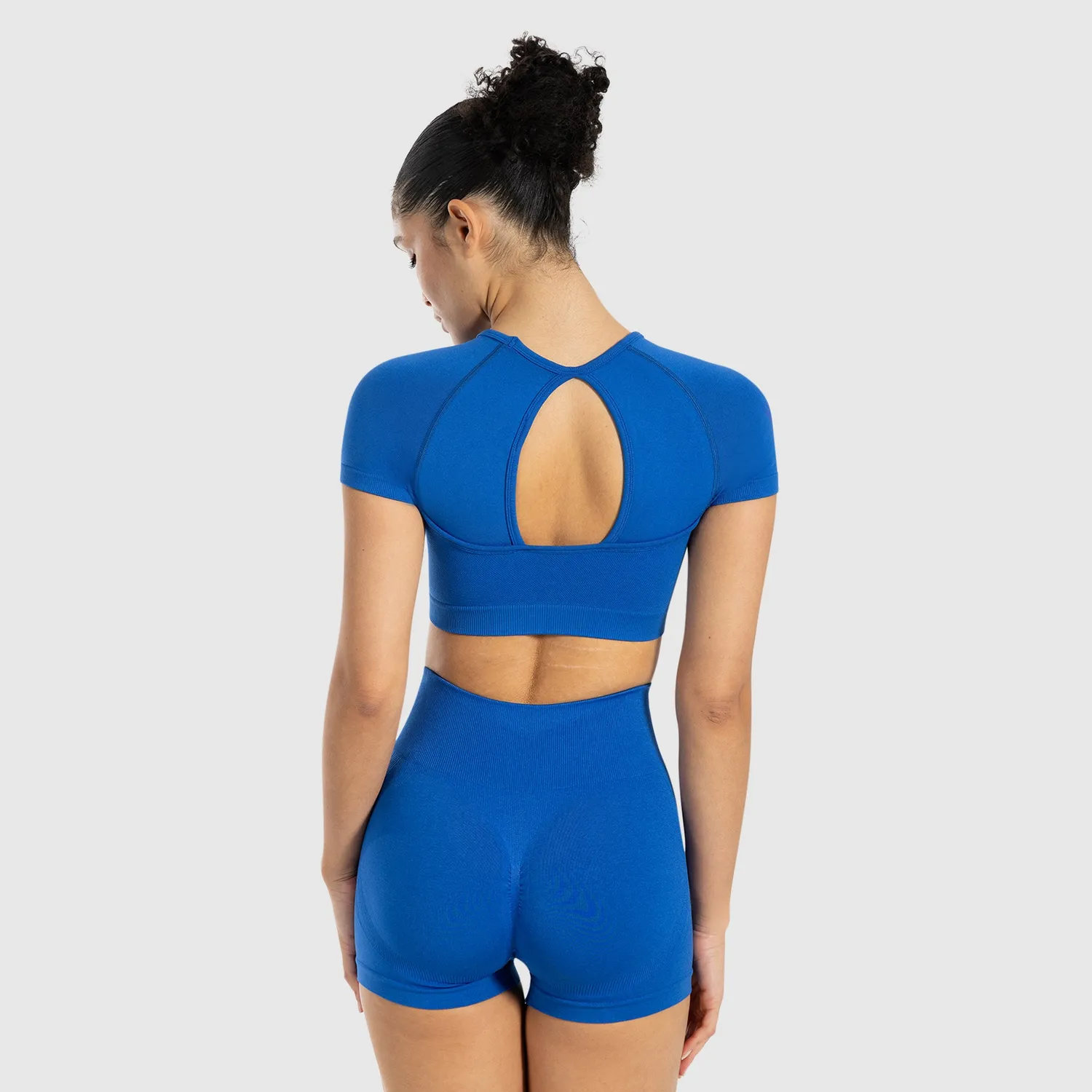 Smilodox Lunara Soheli Crop Shirt Schwarz nahtlos