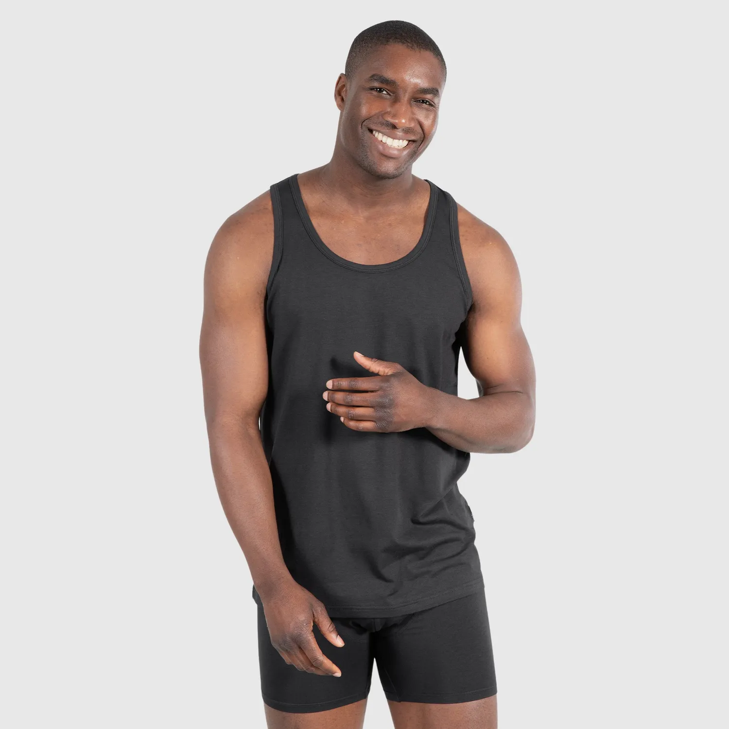 Smilodox Modal Boxershorts Unterhemd Herren 2er Schwarz