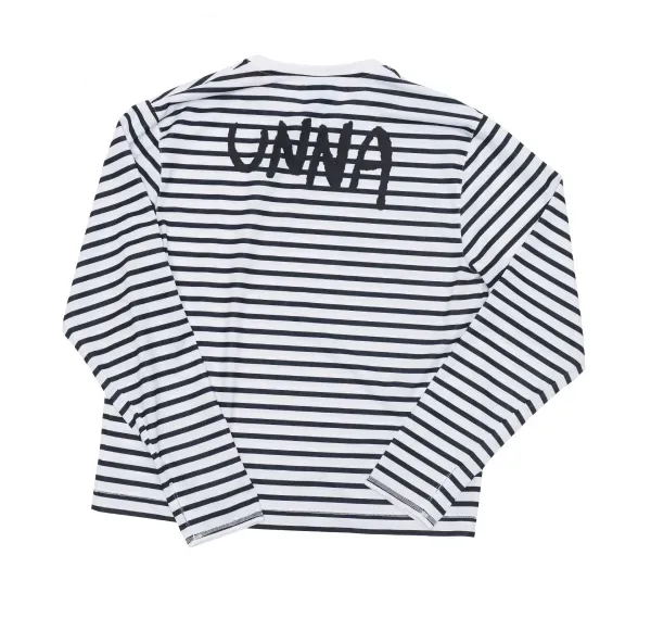 UNNA Striped LS Shirt Navy White langarm