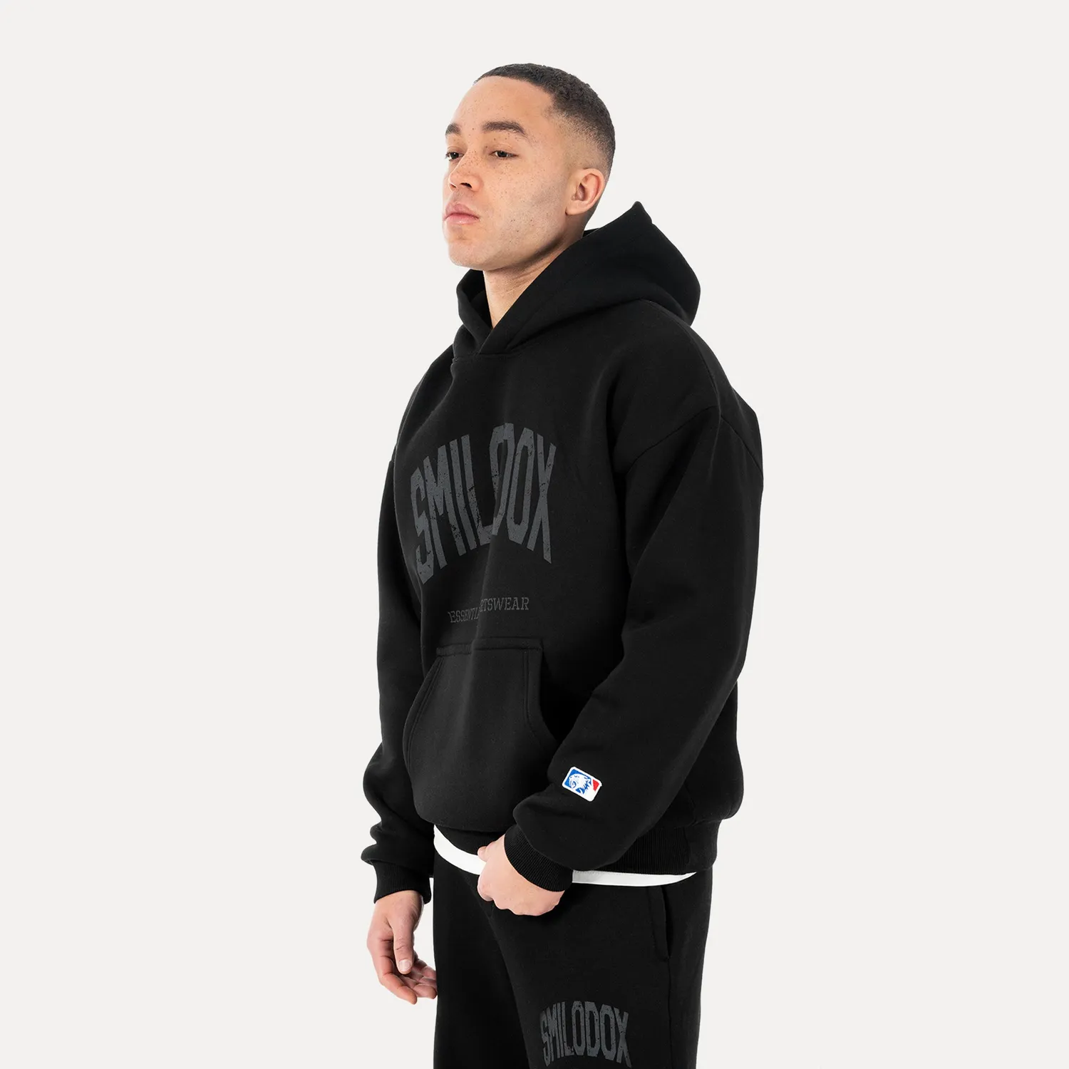 Smilodox Oswin Hoodie Herren Schwarz Oversize