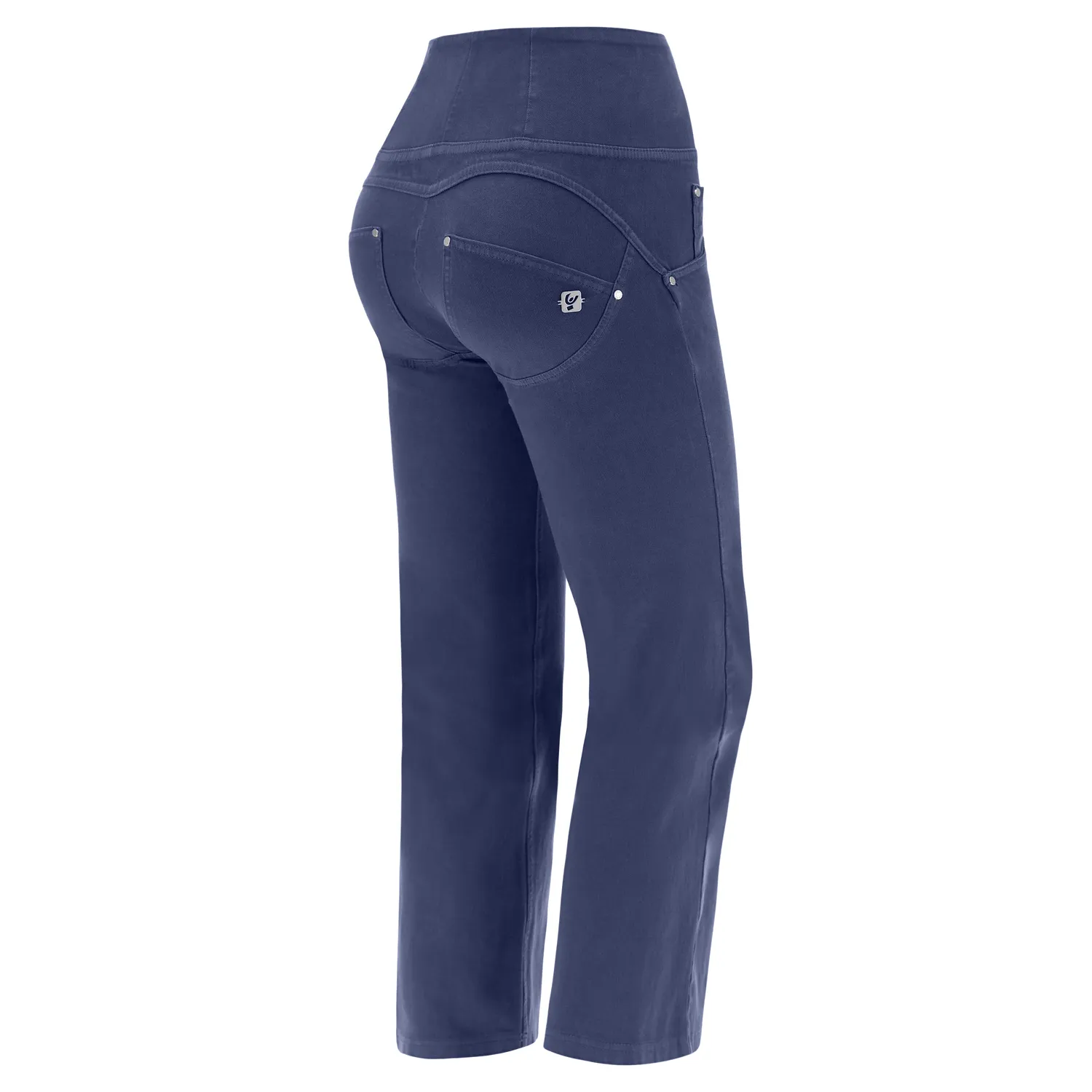 Freddy WR.UP Hose Wide Cropped Indigoblau Push-up