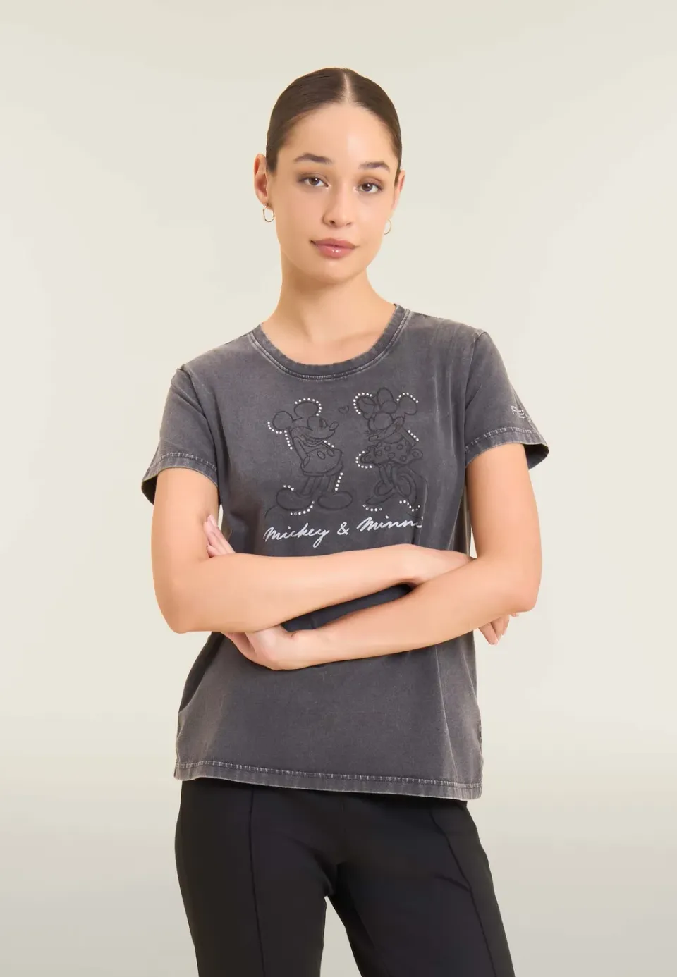 Freddy Disney T-Shirt Damen Bering Sea XXS Strass