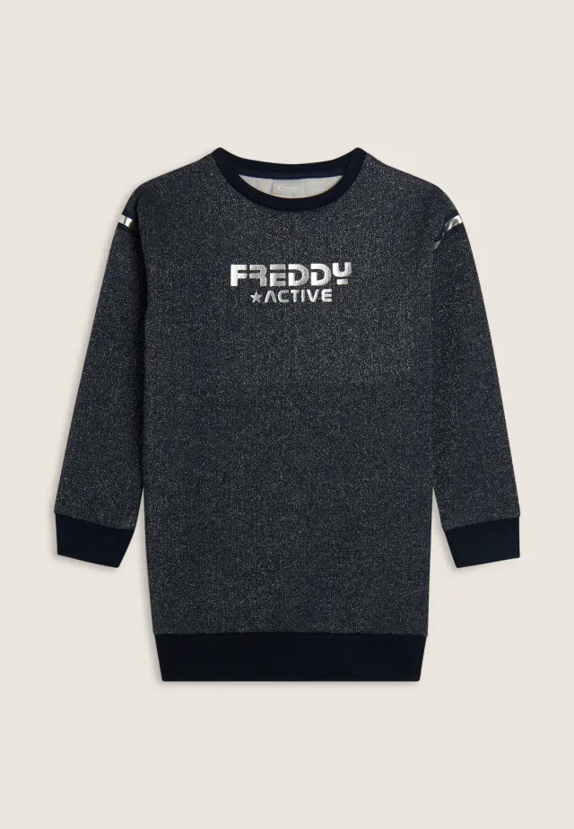 Freddy Maxi Sweatshirt Mädchen Blau Lurex