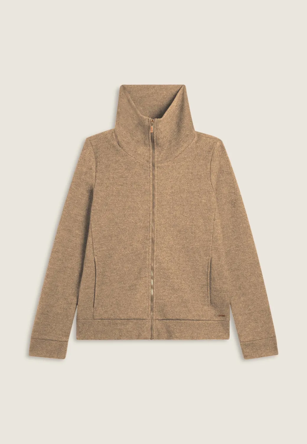 Freddy Damen Sweatjacke Full-Zip Grau Meliert warm