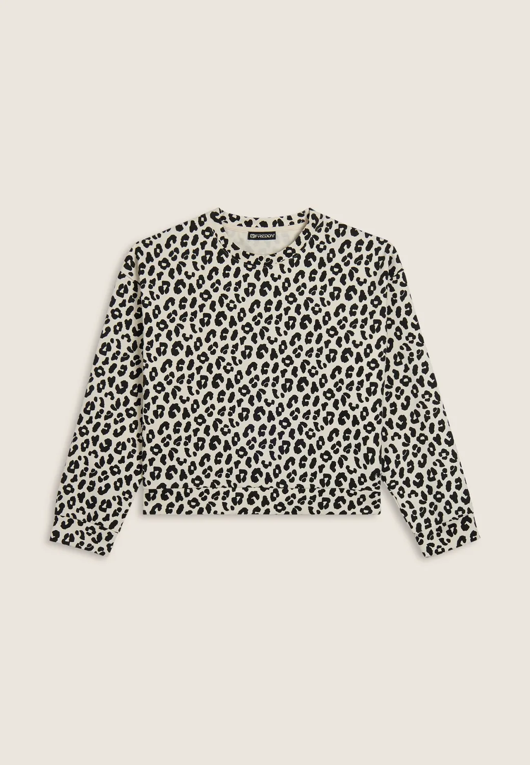 Freddy Leo Sweatshirt Cropped Schwarz Gardenia