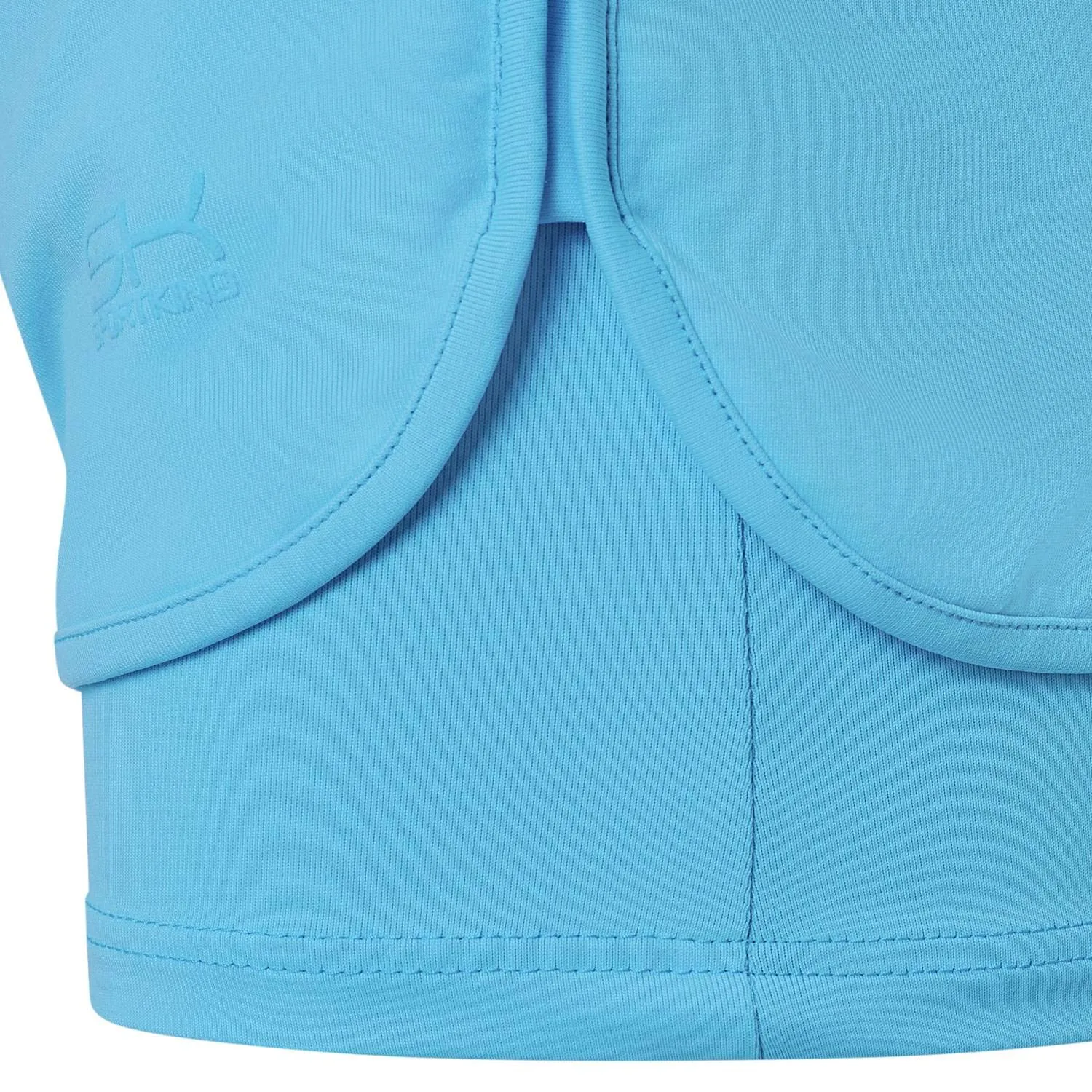 SPORTKIND 2-in-1 Sportshorts hellblau Gr. 116 mit Taschen
