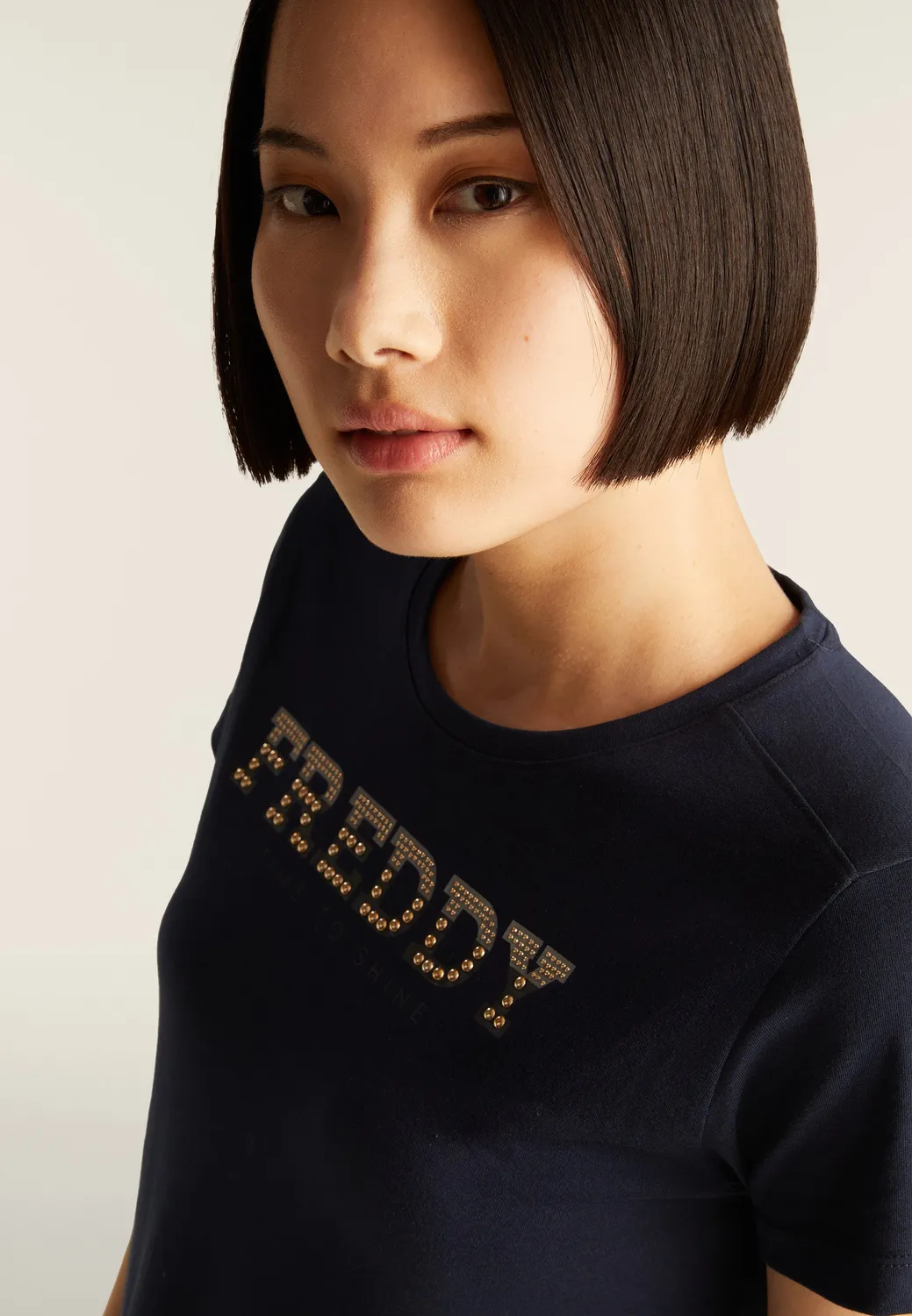 Freddy Jersey Kleid Dark Sapphire Perlen midi