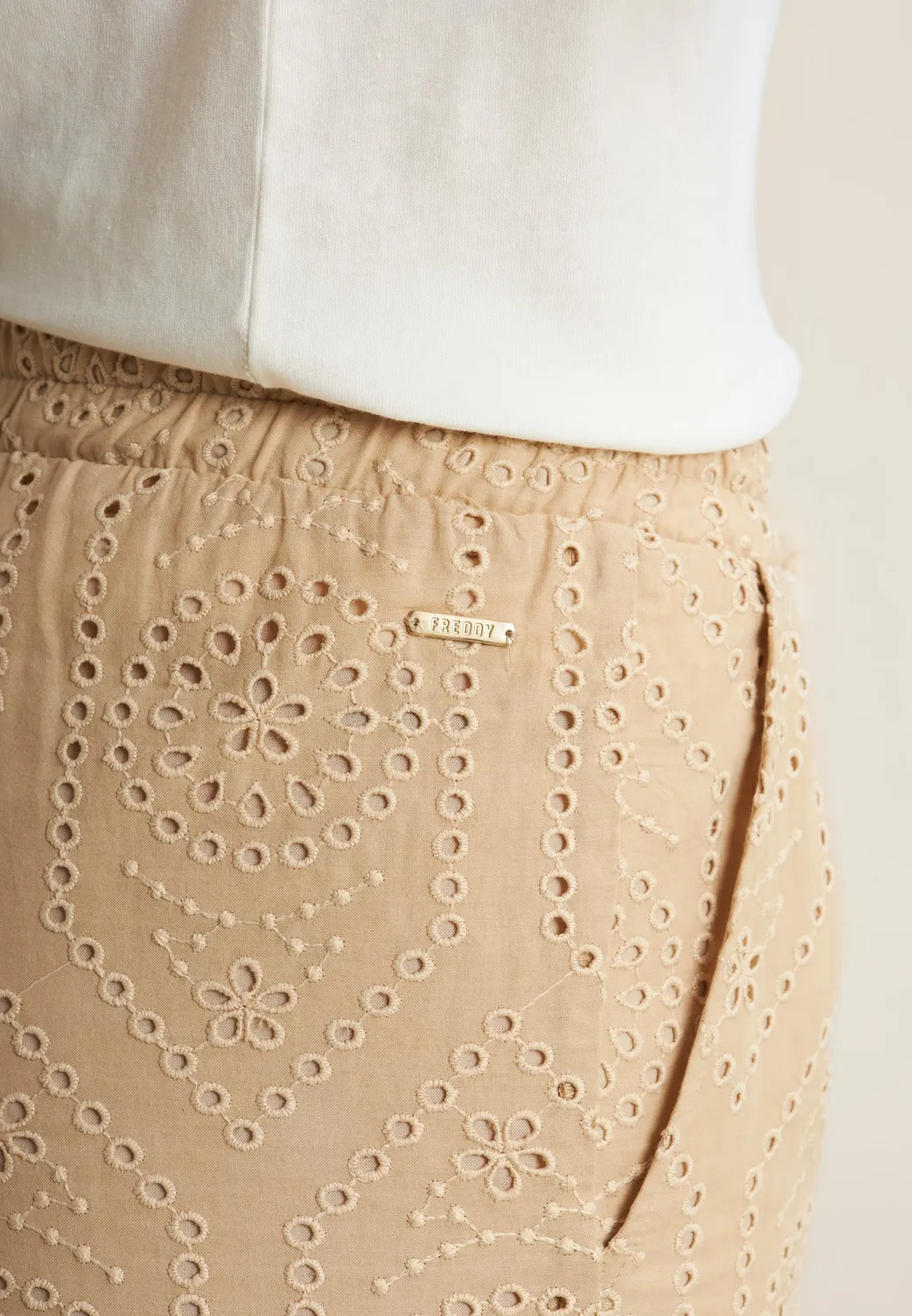 Freddy Musselin Shorts Sangallo-Stickerei regular