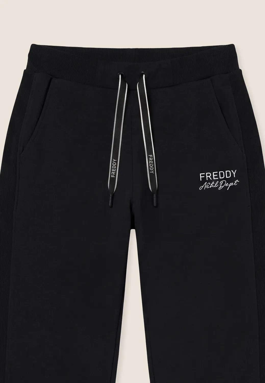 Freddy Regular Straight Jogginghose Damen Nero Baumwolle