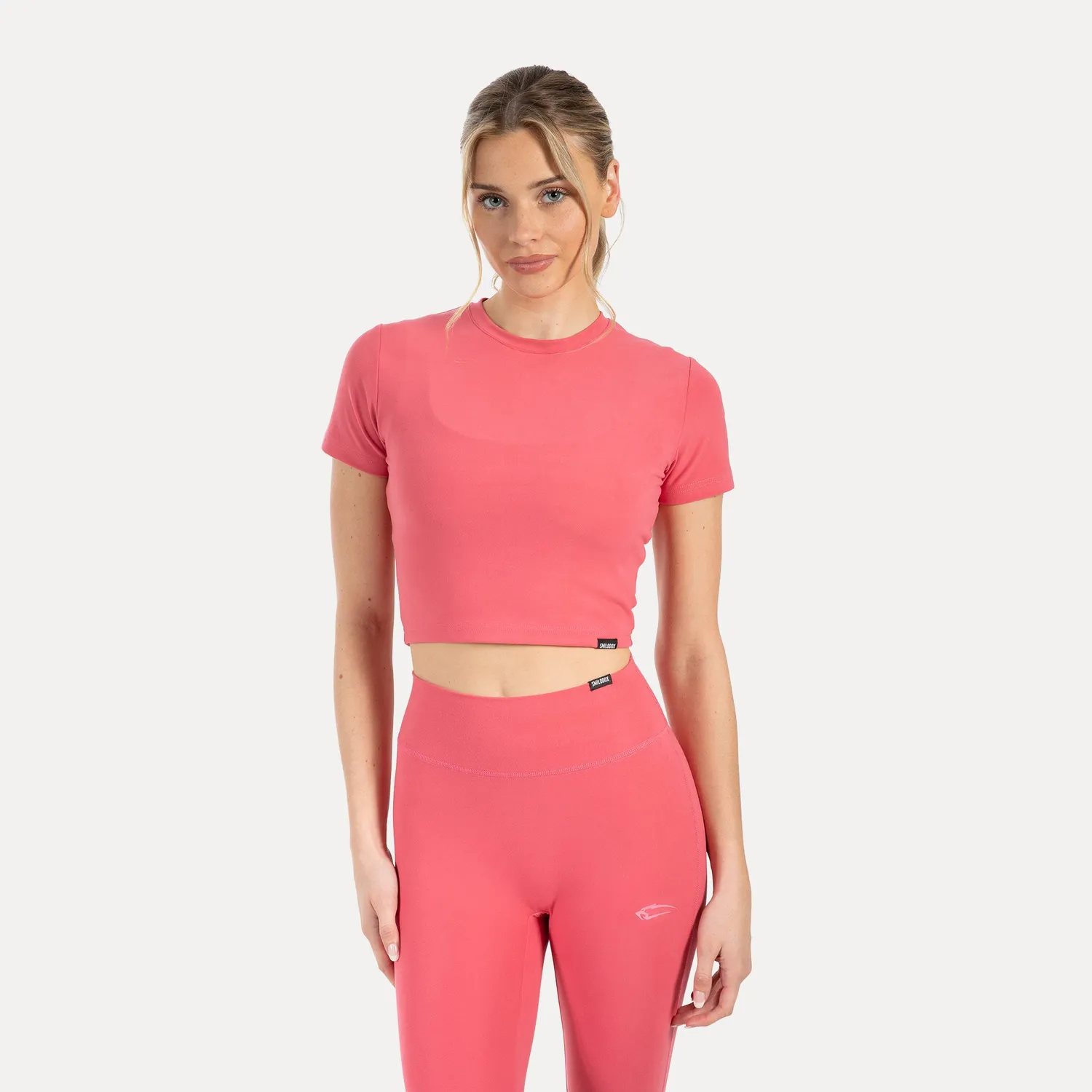 Smilodox Lunara Kenna Crop Shirt Schwarz tailliert