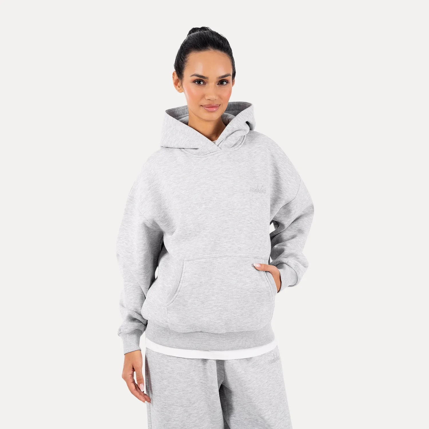 Smilodox Thalea Hoodie Damen Schwarz Kängurutasche