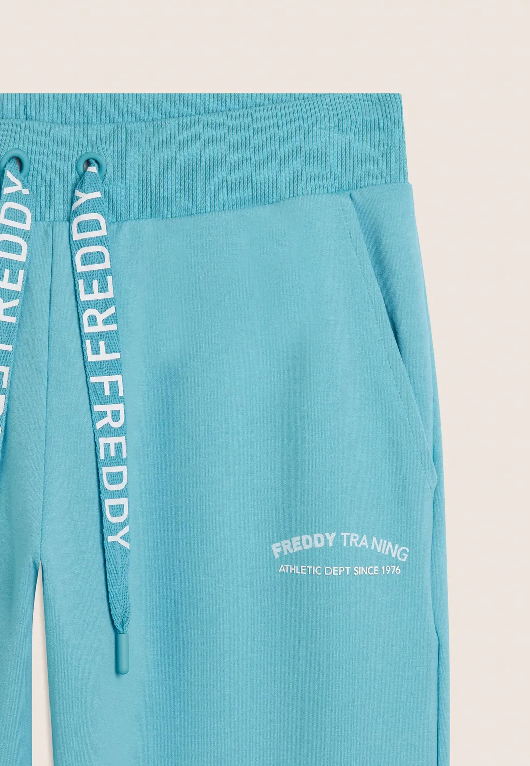 Freddy 7/8 Sporthose Schlitz Schwarz French Terry