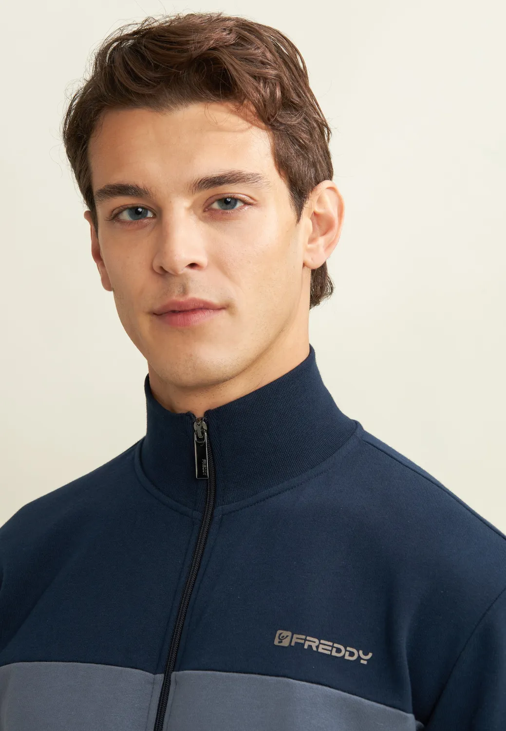 Freddy Full-Zip Hoodie Herren blau Kontrast Regular