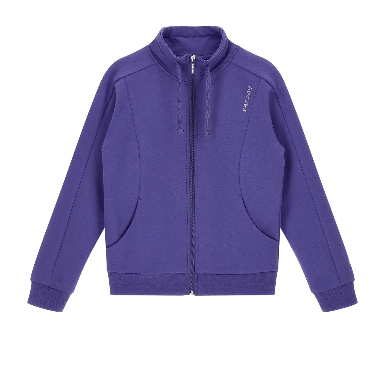 Freddy Mädchen Sweatjacke Lilla Full-Zip Glitzer