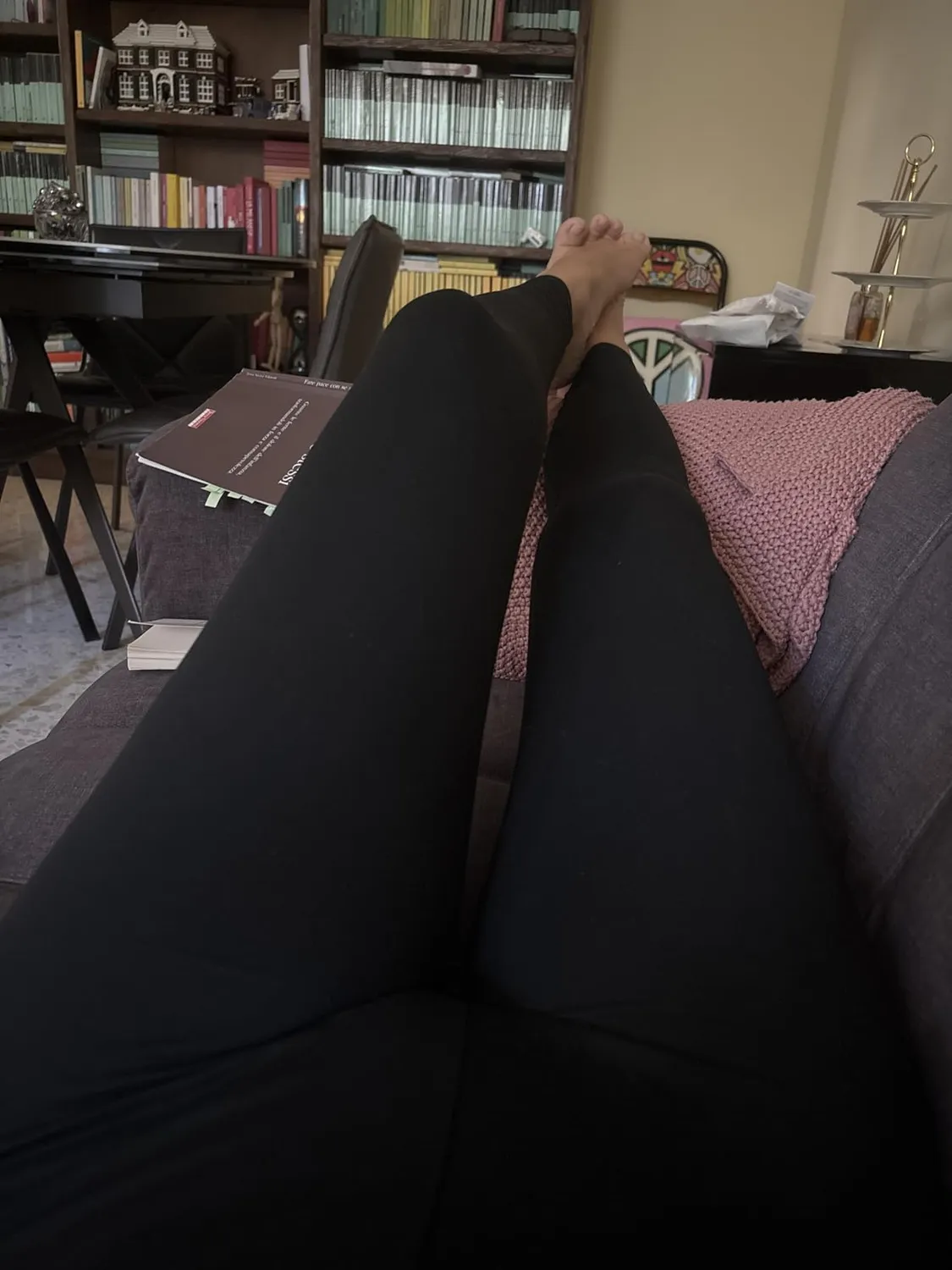 SINOPHANT High Waist Leggings Damen 2er Pack Schwarz blickdicht