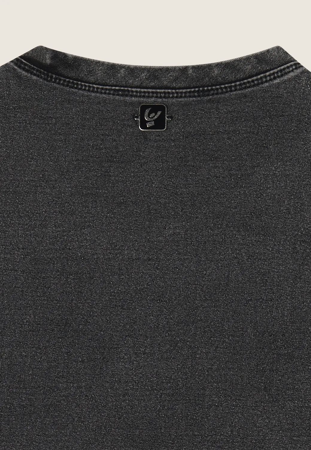 Freddy Cropped Top Denim-Optik Schwarz Bio-Baumwolle