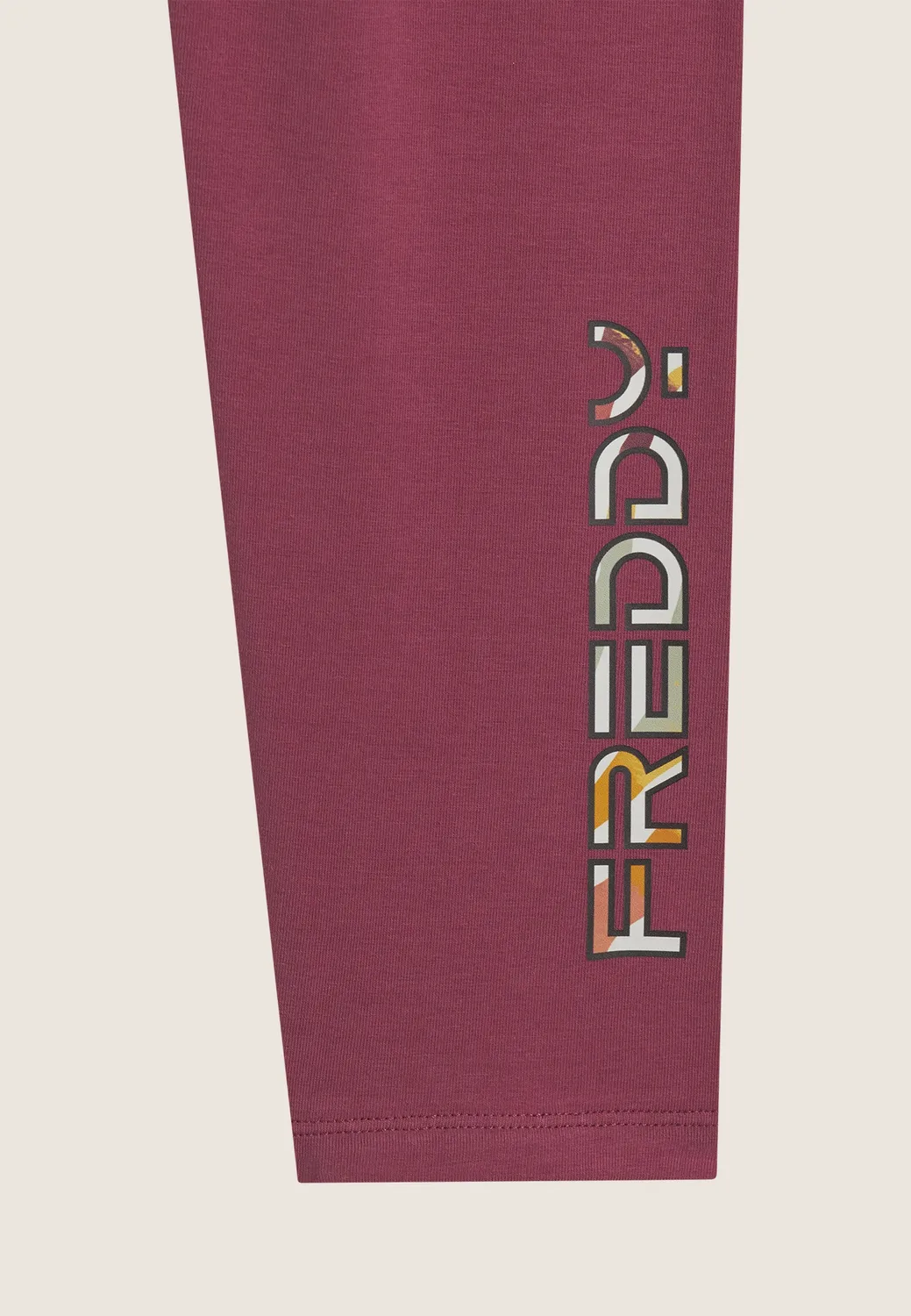 Freddy 7/8 High-Waist Leggings Heavy Jersey Logo schwarz