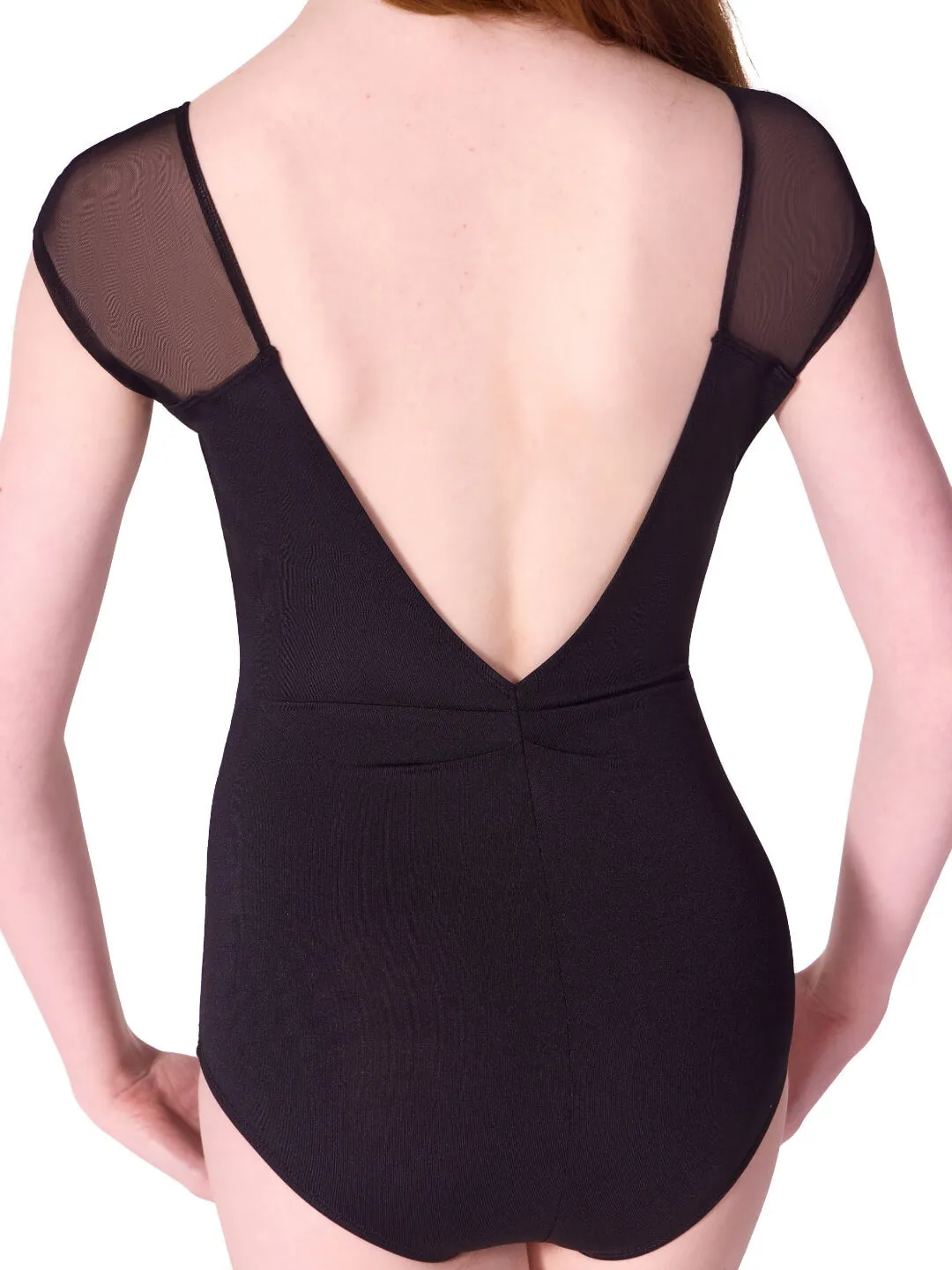 Capezio Moonstruck F12603W Leotard Schwarz Mesh
